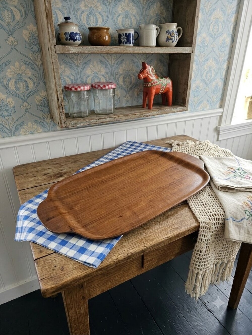 Vintage ARY Nybro Sweden Teak Serving Tray | 1960s Mid-Century Modern MCM